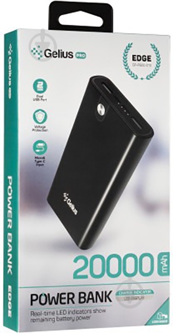 Повербанк Gelius Pro Edge 20000 mAh black GP-PB20-013 - фото 10