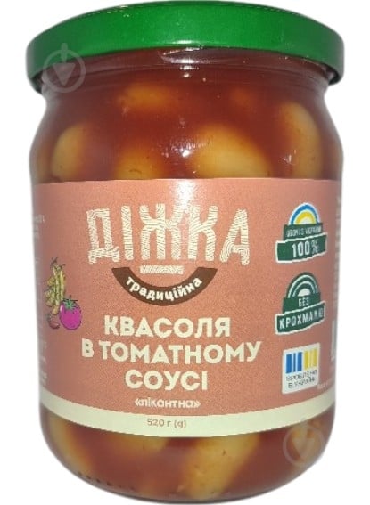 Фасоль белая в томатном соусе Пикантная 520 г - фото 1