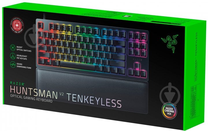 Клавиатура игровая Razer Huntsman V2 Tenkeyless Red Optical switch (RZ03-03940800-R3R1) black - фото 5