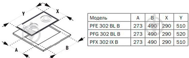 Варочная поверхность газовая Pyramida PFX 302 IX B - фото 3