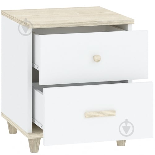 Тумба прикроватная Intermeble GOODY 2ш 400x528x400 мм акация/белый - фото 2 Тумба прикроватная Intermeble GOODY 2ш 400x528x400 мм акация/белый - фото 2