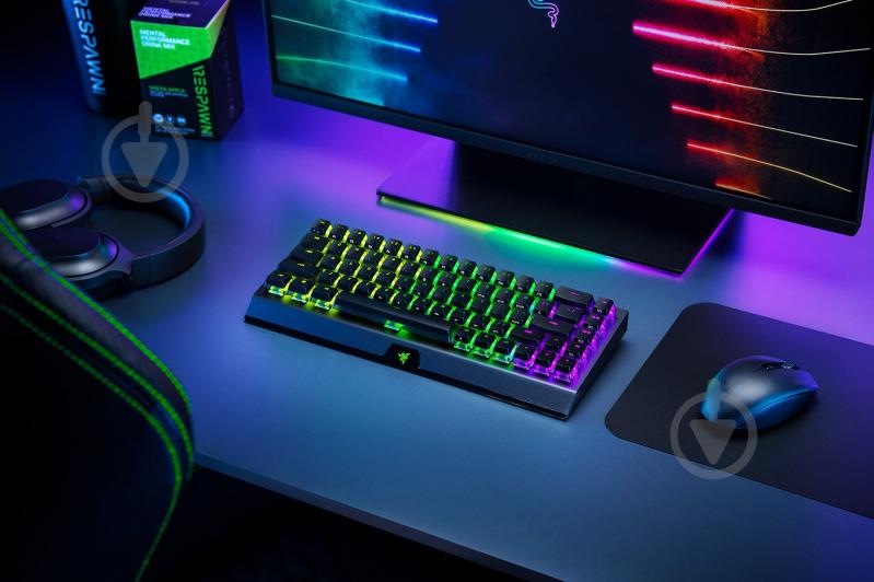 Клавіатура бездротова Razer BlackWidow V3 Mini Hyperspeed Green Switch RU (RZ03-03891600-R3R1) black - фото 8