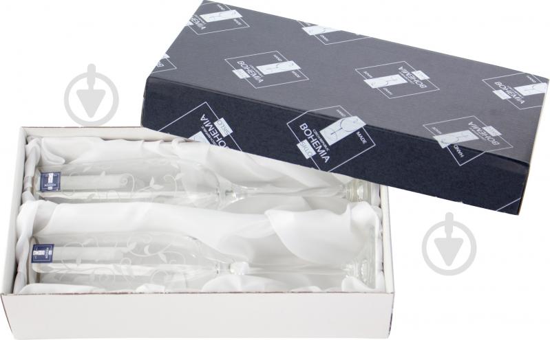 Набір бокалів для шампанського Bohemia Lido платина 190 мл 2 шт. - фото 3