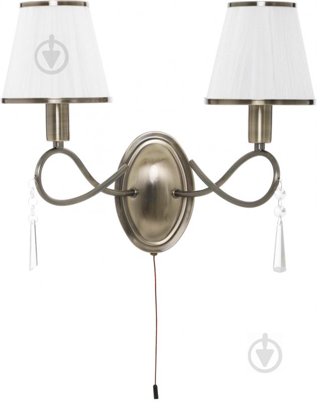 Бра Arte Lamp Logico 2x40 Вт E14 антична бронза A1035AP-2AB - фото 1