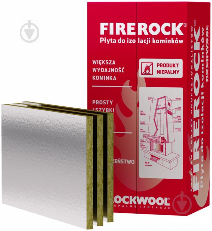 Высокотемпературная плита ROCKWOOL FIREROCK 25 мм 4,8 кв.м - фото 1