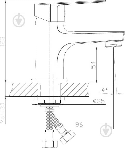 Змішувач для умивальника RJ Lotus RBZZ002-1 - фото 2