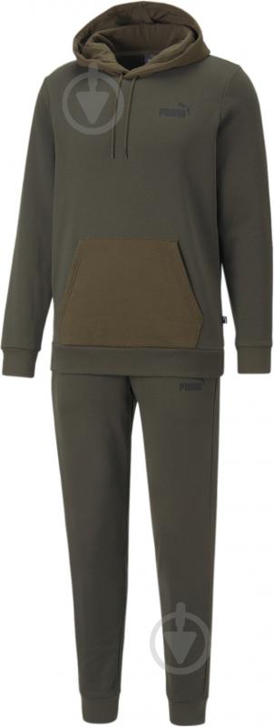 Спортивний костюм Puma HOODED SWEAT SUIT FL CL 67003470 р. S хакі - фото 1