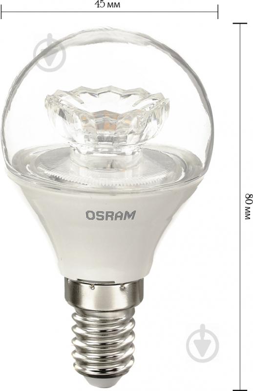 Лампа світлодіодна Osram LS P40 5,4 Вт E14 3000 К 220-240 В прозора 4052899971622 - фото 5