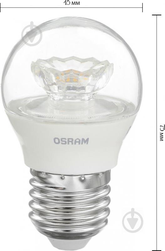 Лампа світлодіодна Osram LS P40 5,4 Вт E27 2700 К 220-240 В прозора 4052899971639 - фото 5