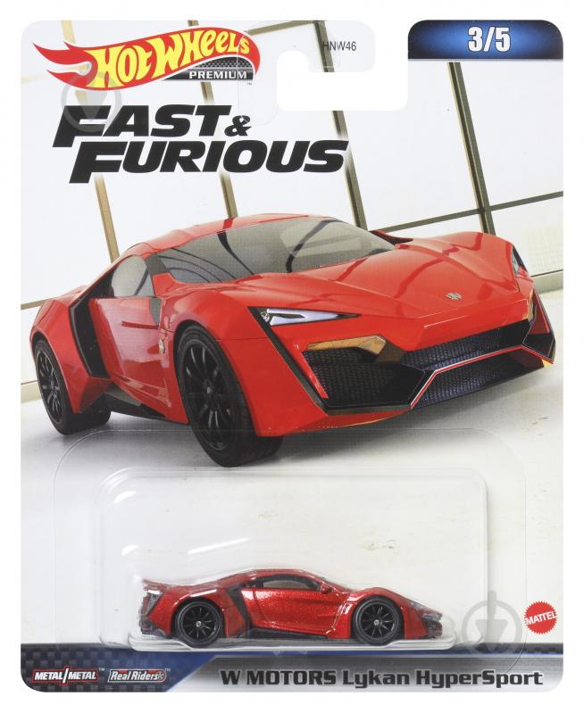 Машинка Hot Wheels W MOTORS Lykan HyperSport серии Форсаж HNW46/HNW49 - фото 4