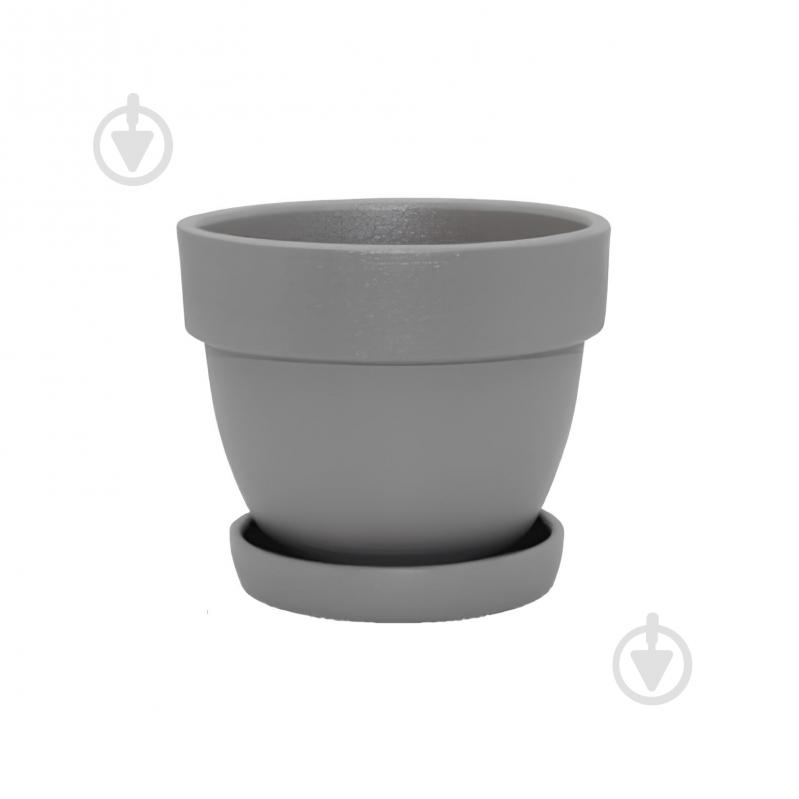 Горщик кераміка Спарта круглий сірий 1,85 л Shynkar&KO - фото 1