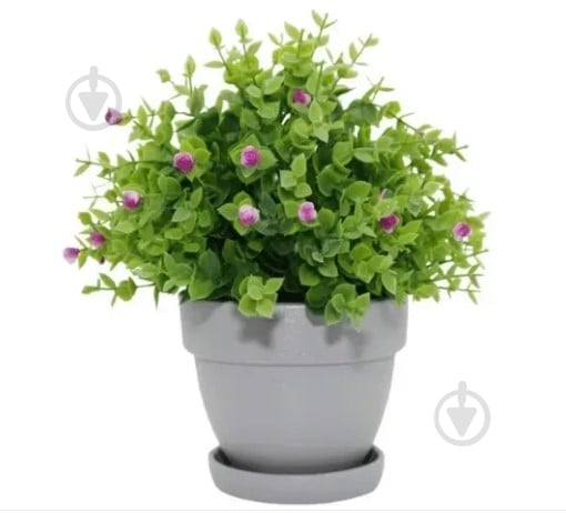 Горщик кераміка Спарта круглий сірий 1,85 л Shynkar&KO - фото 2