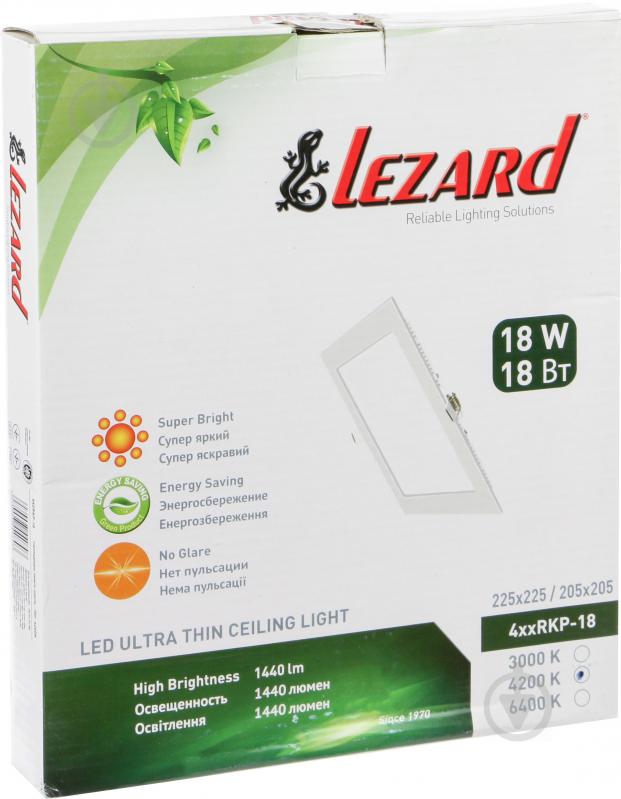 Світильник вбудовуваний (Downlight) Lezard 4200 К білий 442RKP-18 - фото 5