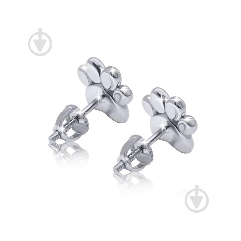 Серьги-пусеты UMa&UMi Лапка красная - фото 2