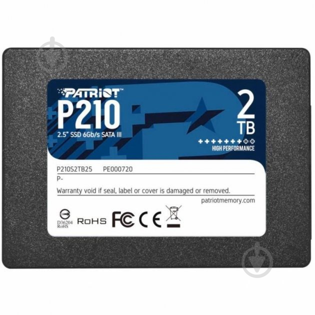 SSD-накопитель Patriot Patriot P210 2000GB 2,5" SATA III TLC (P210S2TB25) - фото 1