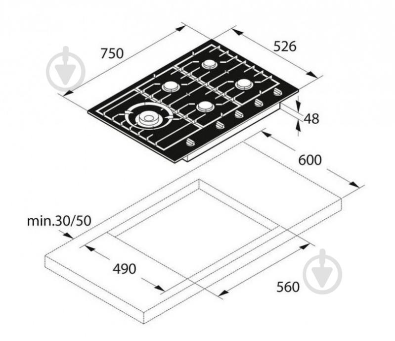 Варочная поверхность газовая Asko HG1776AB - фото 3 Варочная поверхность газовая Asko HG1776AB - фото 3
