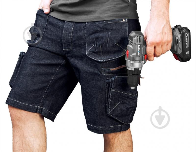 Шорты NEO tools Denim р. M 81-279 джинс - фото 6