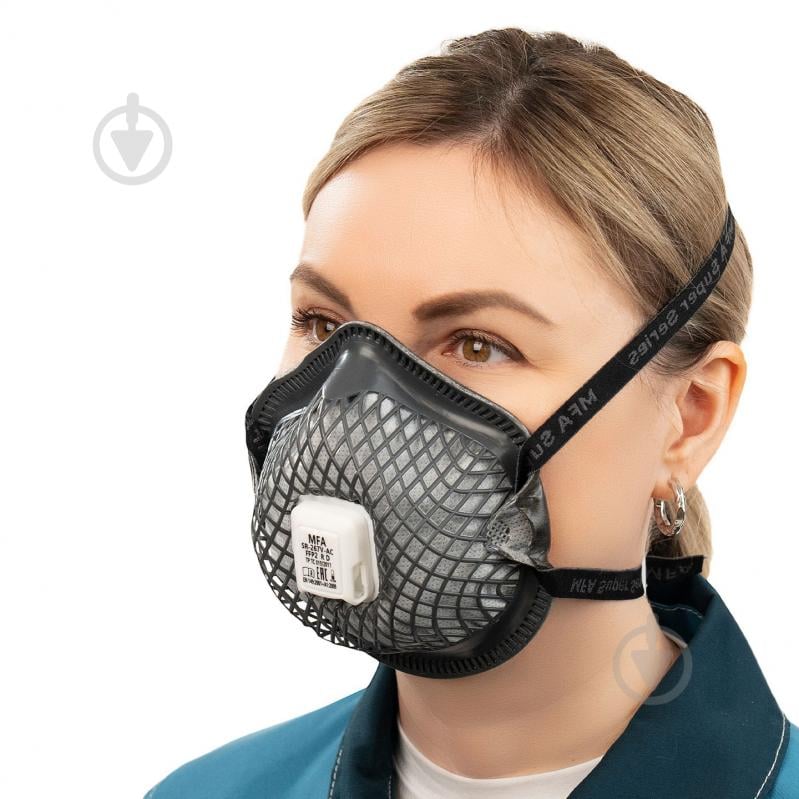Респіратор MFA FFP2 з клапаном і обтюратором S-267V-AC - фото 4