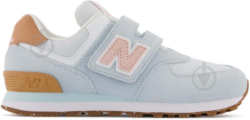 Кроссовки для девочек New Balance PV574RK1 р.33,5 голубые - фото 1