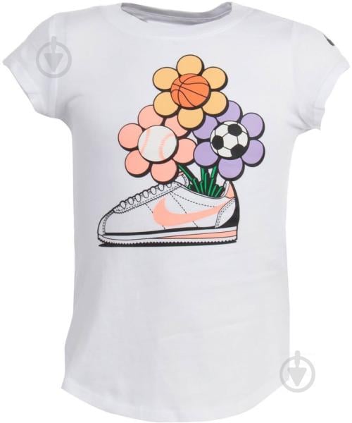 Футболка Nike CORTEZ FLOWER SPORT SS TEE 36G911-001 р.2XS білий - фото 1