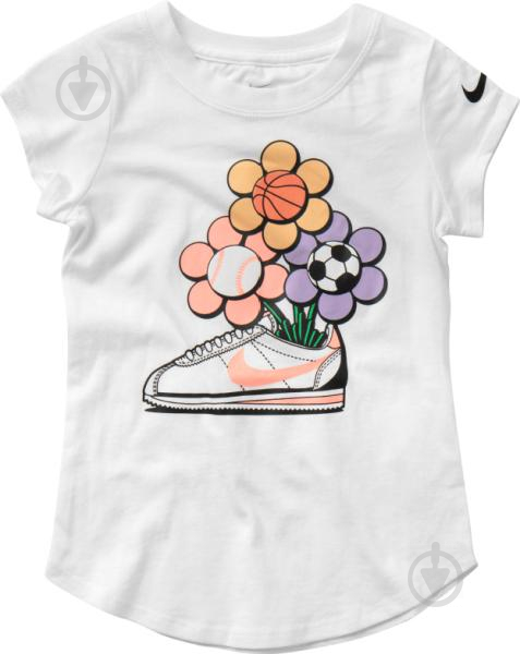 Футболка Nike CORTEZ FLOWER SPORT SS TEE 36G911-001 р.2XS белый - фото 3