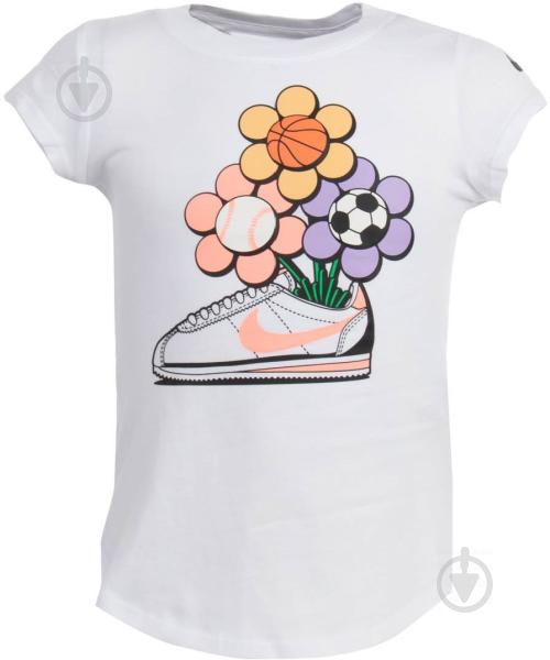 Футболка Nike CORTEZ FLOWER SPORT SS TEE 36G911-001 р.5 белый - фото 1