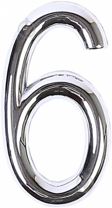 Цифра 6 цинк хром 75 мм Larvij LNZ754 CP #6 - фото 1