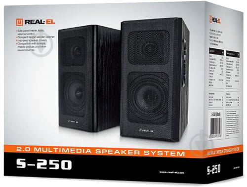 Акустична система Real-el S-250 Black 2.0 black - фото 8