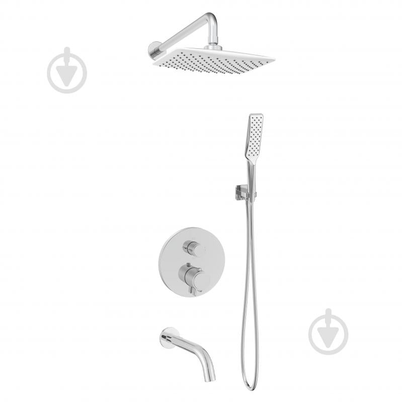 Душова система VOLLE з термостатом VOLLE SISTEMA 1584.091001, хром - фото 1