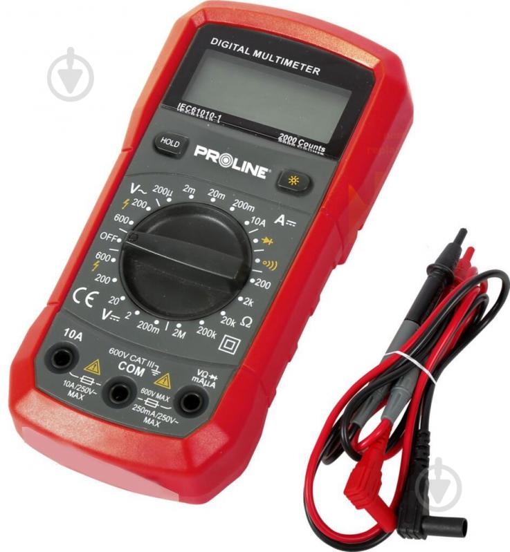 Мультиметр цифровой Proline 600В 15186 - фото 1