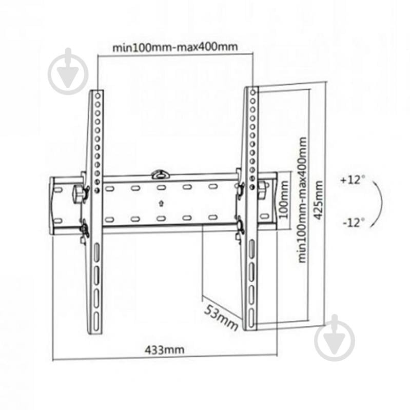 Кріплення для телевізора ITECHmount PB4T поворотно-похилі 32"-55" чорний - фото 3