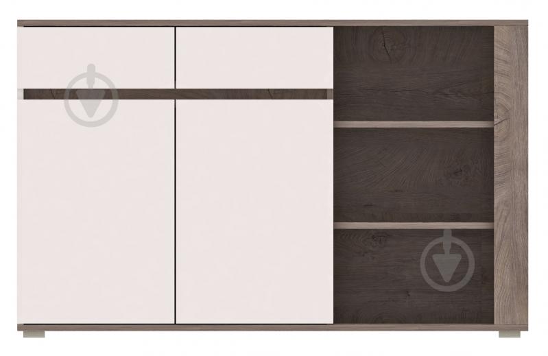 Комод Accord Ares AS4 дуб эндгрейн/белый глянец - фото 1