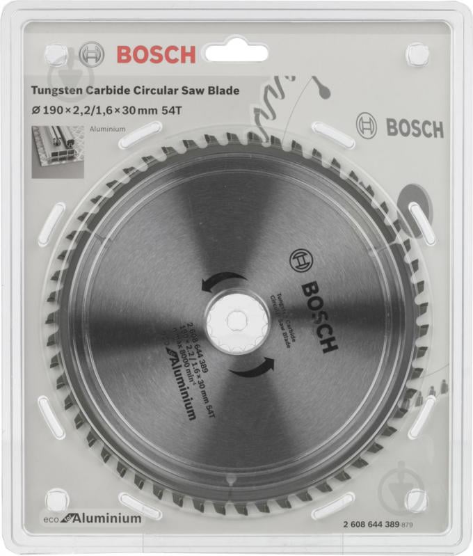 Пильный диск Bosch ECO AL 190x30x2.6 Z54 2608644389 - фото 2