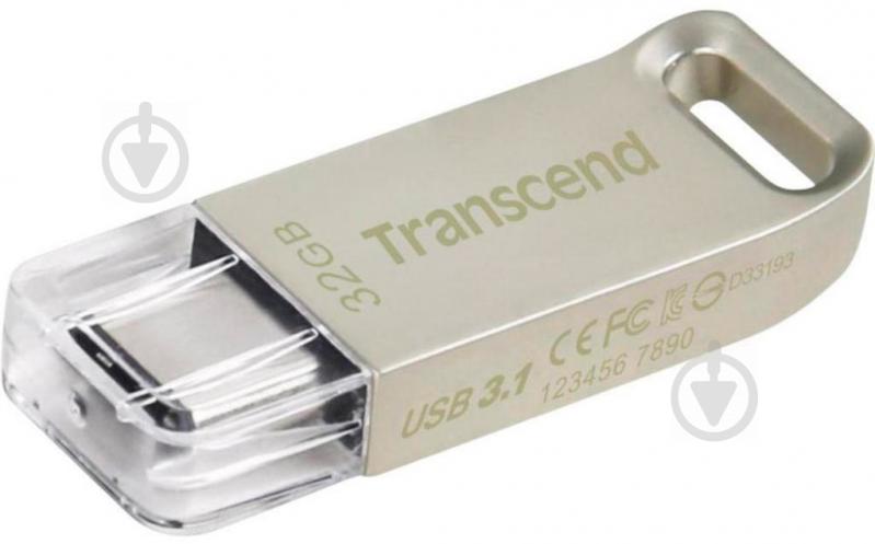 Флеш-память Transcend JetFlash 850 32 ГБ USB Type-C silver (TS32GJF850S) - фото 2