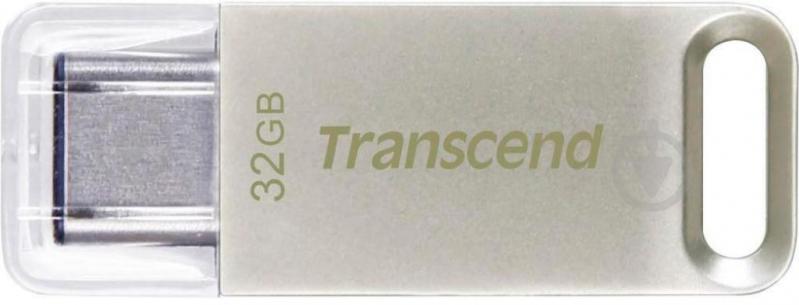 Флеш-память Transcend JetFlash 850 32 ГБ USB Type-C silver (TS32GJF850S) - фото 1