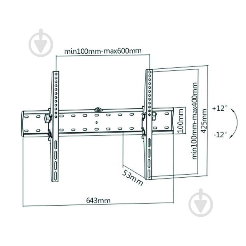 Крепление для телевизора ITECHmount PLB2 фиксированные 32"-55" черный - фото 5