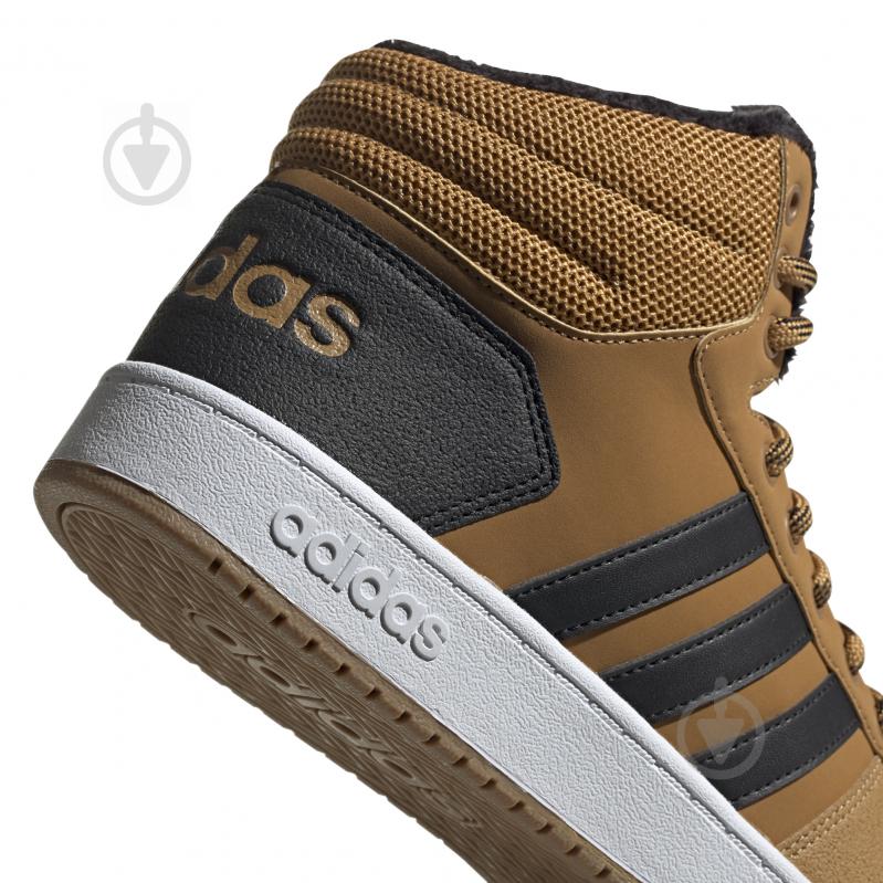 Кроссовки мужские зимние Adidas HOOPS 2.0 MID EE7371 р.42 бежевые - фото 10