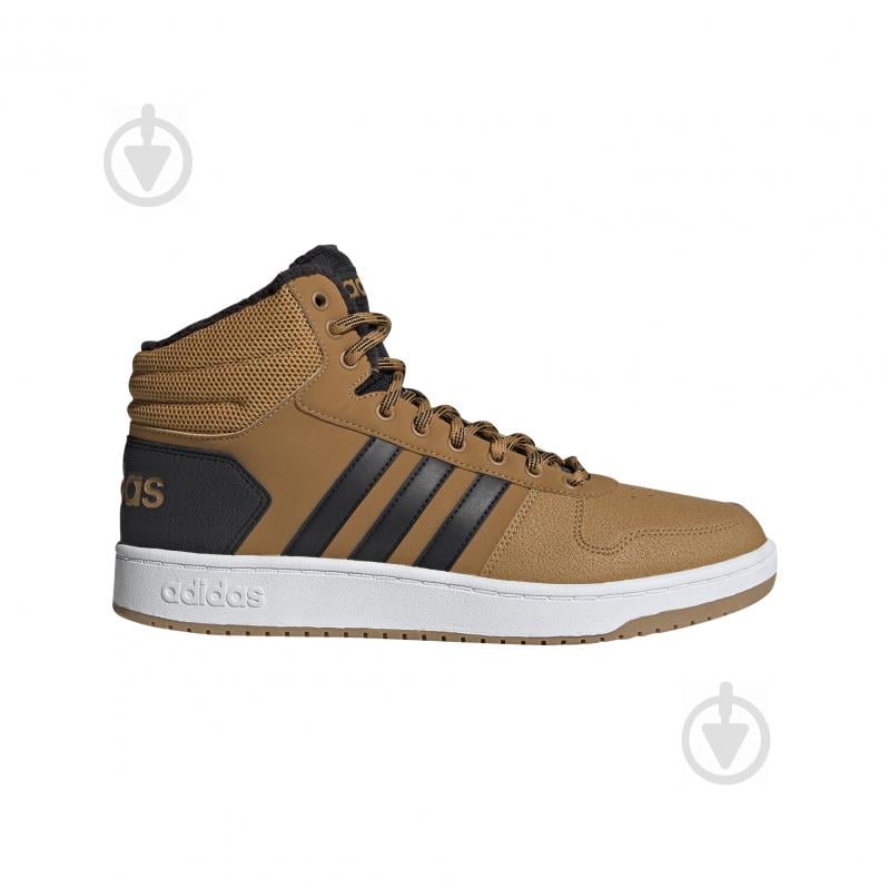 Кроссовки мужские зимние Adidas HOOPS 2.0 MID EE7371 р.42 бежевые - фото 2