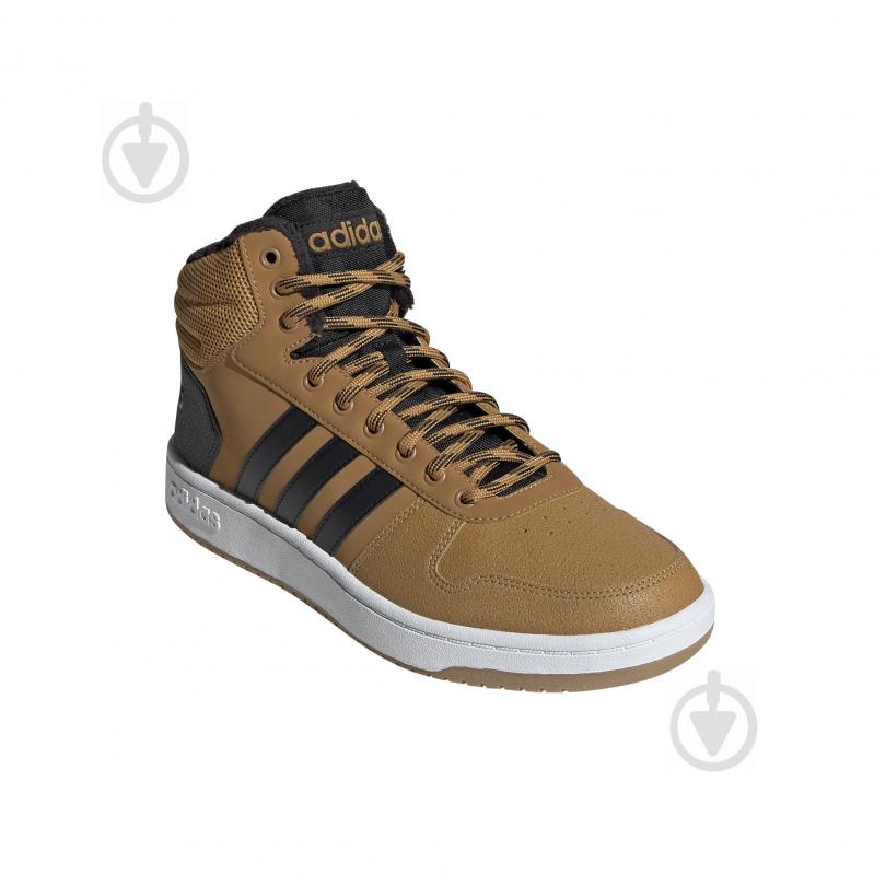 Кроссовки мужские зимние Adidas HOOPS 2.0 MID EE7371 р.42 бежевые - фото 3