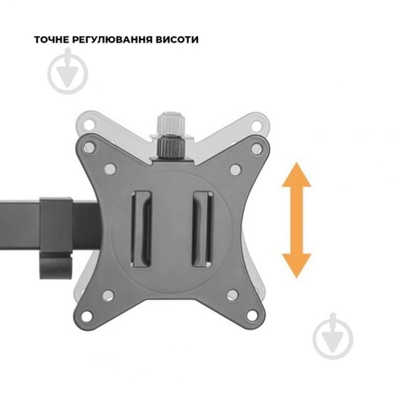 Крепление для монитора Brateck LDT66-C024 поворотно-наклонные 17"-32" черный - фото 3