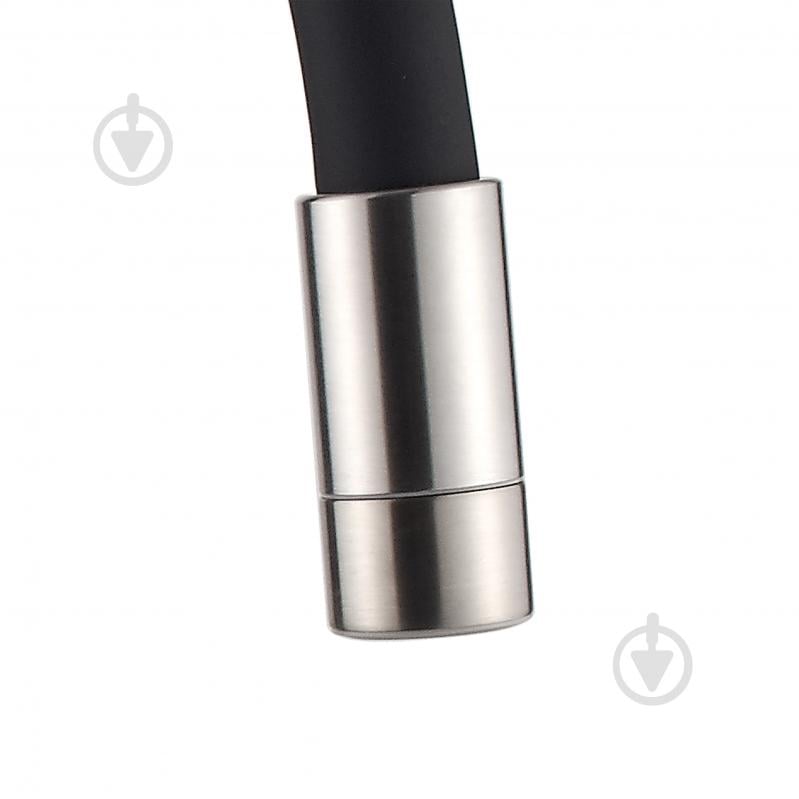 Змішувач для кухні Invena Ksanti inox/чорний BZ-37-i43 - фото 4