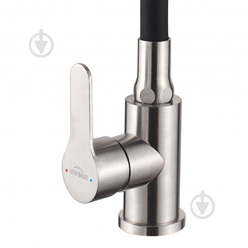 Змішувач для кухні Invena Ksanti inox/чорний BZ-37-i43 - фото 3