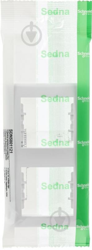 Рамка двухместная Schneider Electric Sedna вертикальная белый SDN5801121 - фото 3