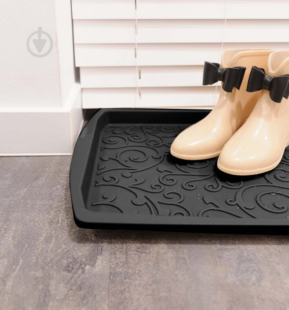 Підставка під взуття Multy Home Signet Oxford boot tray 38х73 см чорна - фото 4