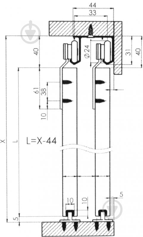 Комплект роликів Новація SKM-321L 30 кг - фото 3