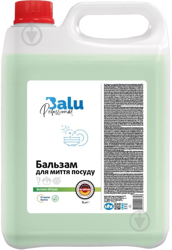 Бальзам для ручного миття посуду BALU Зелене яблуко кан 5 л - фото 1 Бальзам для ручного миття посуду BALU Зелене яблуко кан 5 л - фото 1