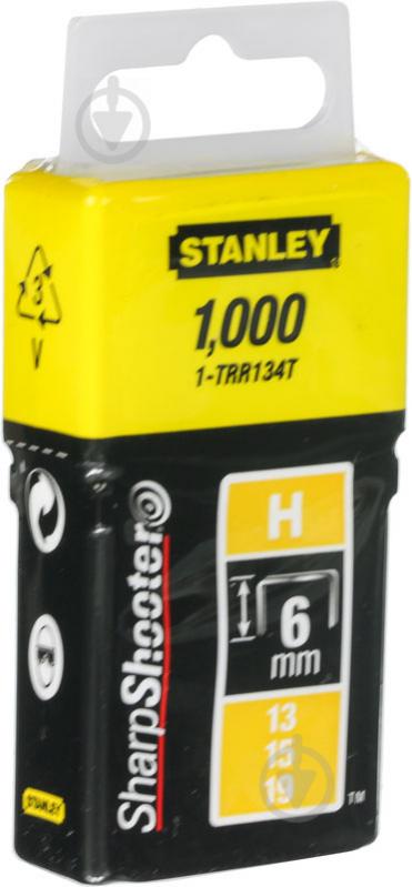 Скоби для ручного степлера Stanley 6 мм тип H 1000 шт. 1-TRR134T - фото 2