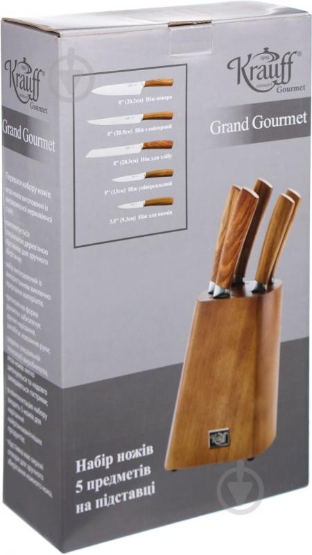 Набір ножів у колоді Grand Gourmet 5 шт 29-243-009 Krauff - фото 7