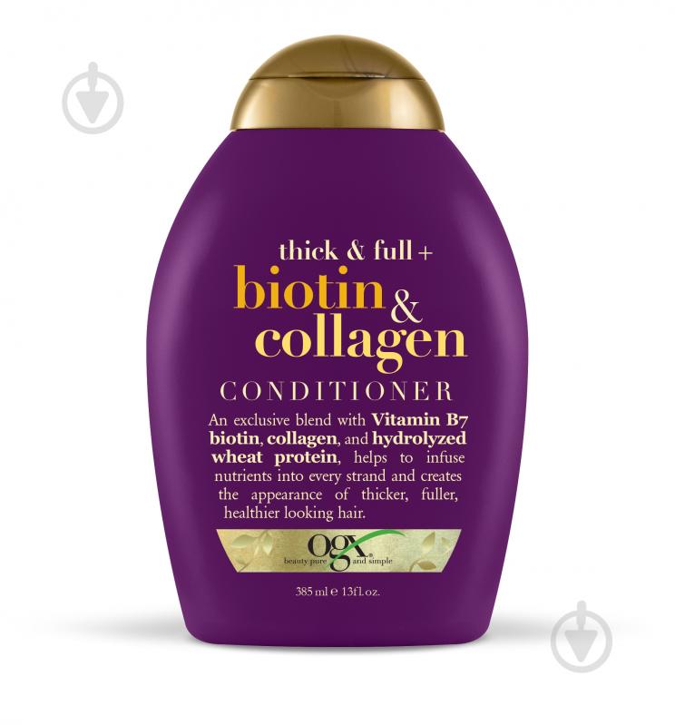 Кондиціонер Ogx Biotin & Collagen для тонкого волосся з біотином і колагеном 385 мл - фото 1