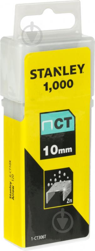 Скоби для ручного степлера Stanley FLAT NARROW CROWN 10 мм 1000 шт. 1-CT306T - фото 2